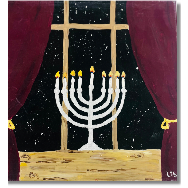 Gorgeous Chanuka Menorah Canvas